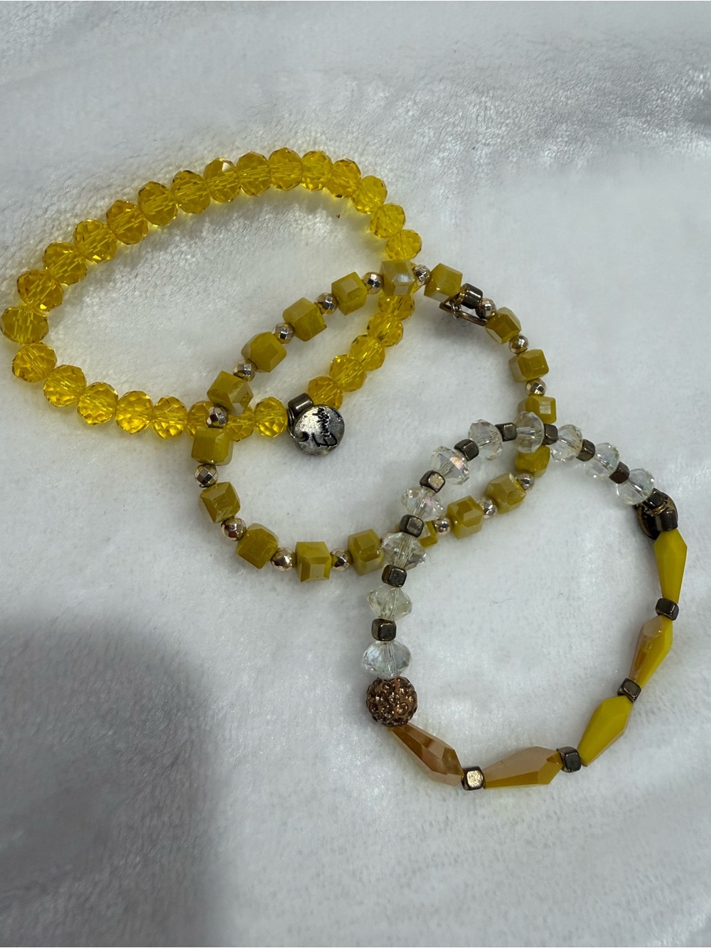 Erimish Yellow Beaded Bracelet Set